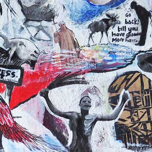 „Congress of Demagogues'', 2015, Collage, 59.5 x 39.5 cm - Dada, Olayanju