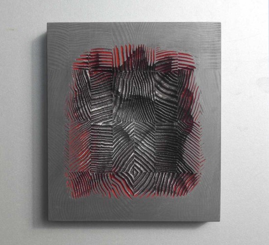 2.)	„Ohne Titel 876“ 2017, Holz Montage, 27x24x4 cm
