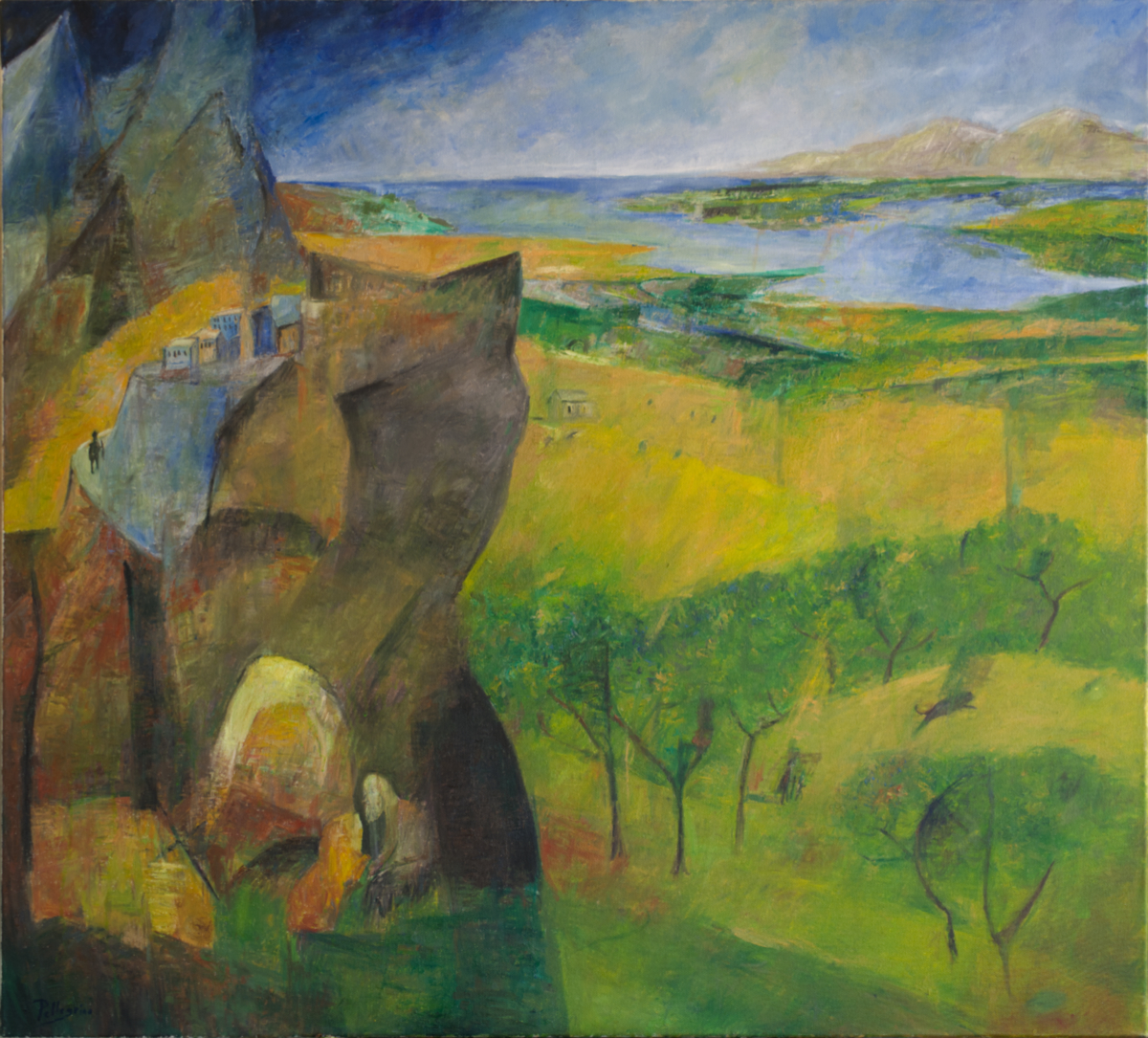 Paraphrase nach Joachim Patinir, 2004, Öl auf Nessel