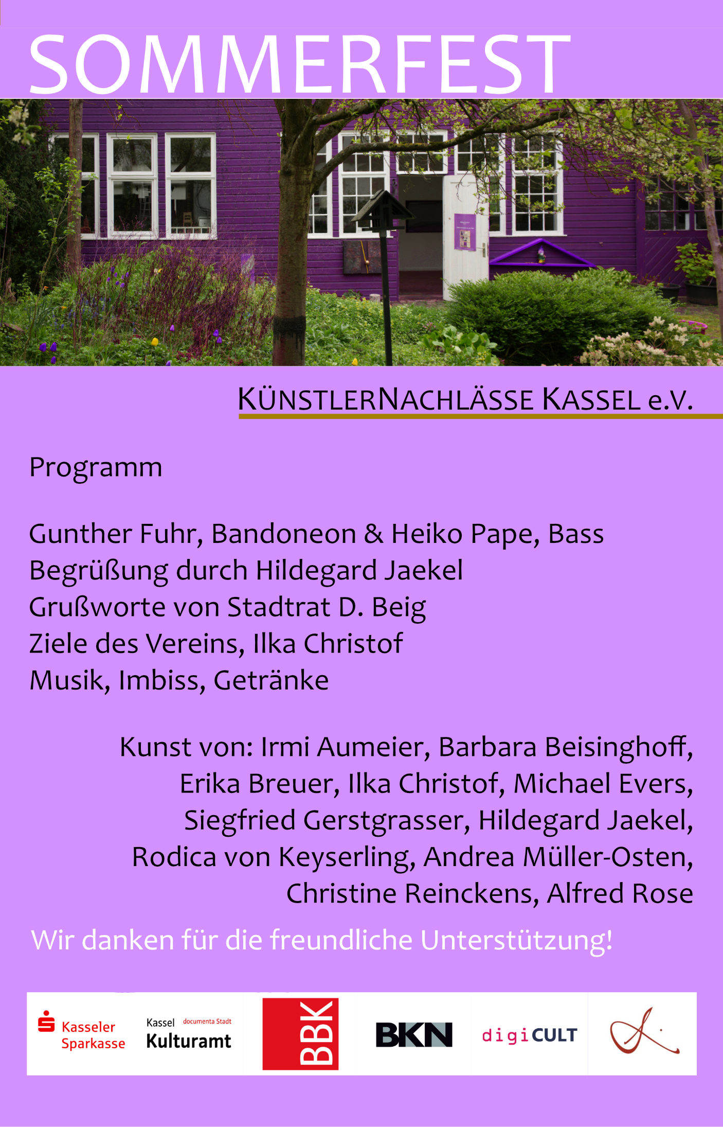 Sommerfest 21. Juni 2024 17 Uhr - Quidde 3